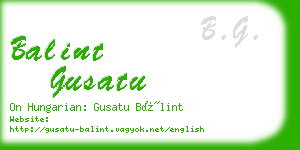 balint gusatu business card